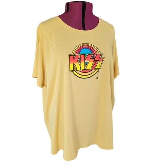 Kiss Yellow Tee (Size 4X) - Picture 6 of 6